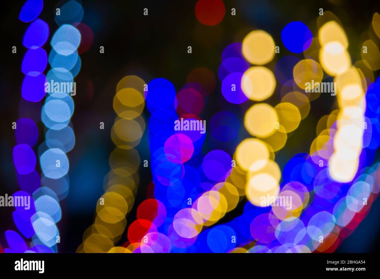 Sfocata luce di colore utilizzata come sfondo per il Festival. Foto Stock