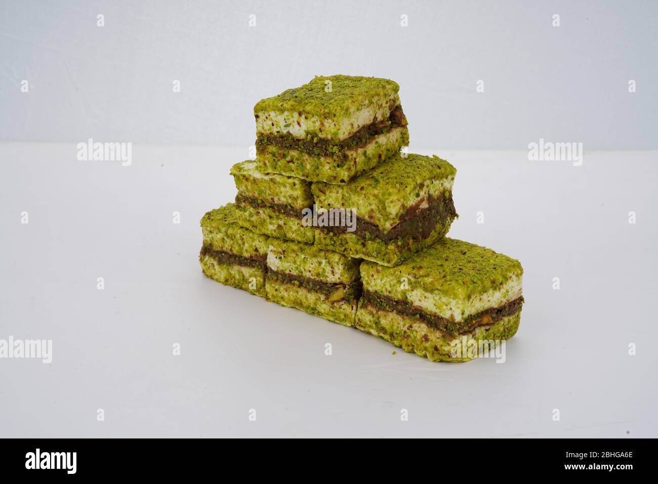 deliziatevi con pistacchi e cioccolato Foto Stock