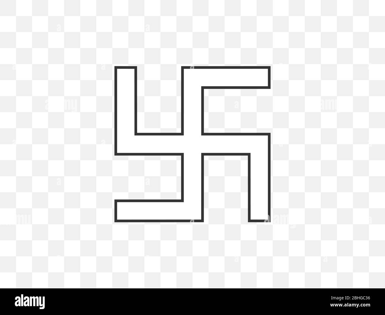 Buddha, icona della swastika. Illustrazione vettoriale, design piatto. Illustrazione Vettoriale