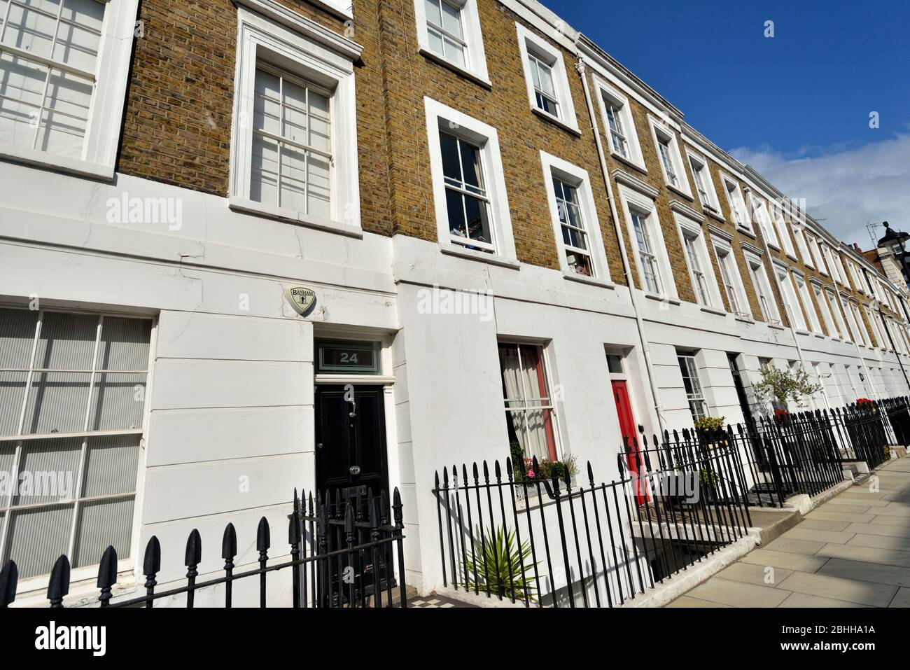 Residenze a schiera, Pimlico, Westminster, London, Regno Unito Foto Stock