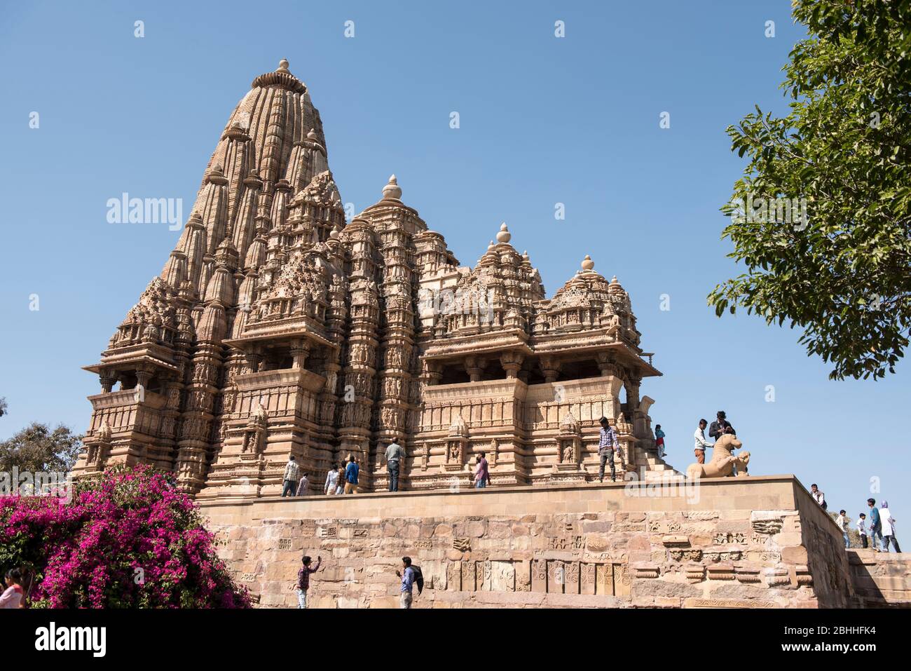 Khajuraho / India 24 Febbraio 2017 il Tempio di Kandariya Mahadeva il significato del Grande Dio della Grotta è il più grande tempio indù nel West tem Foto Stock