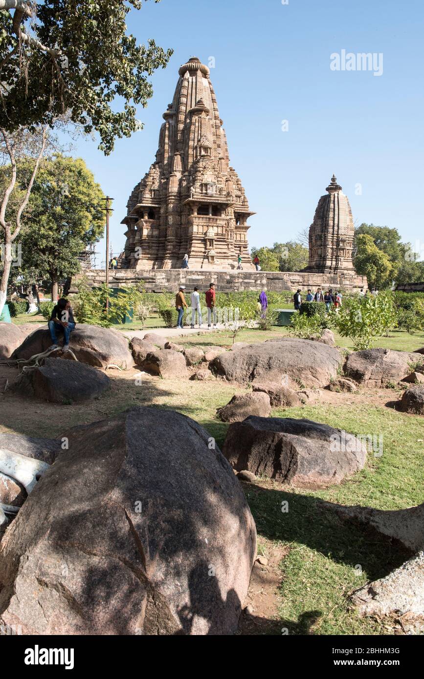 Khajuraho monumenti di gruppo immagini e fotografie stock ad alta