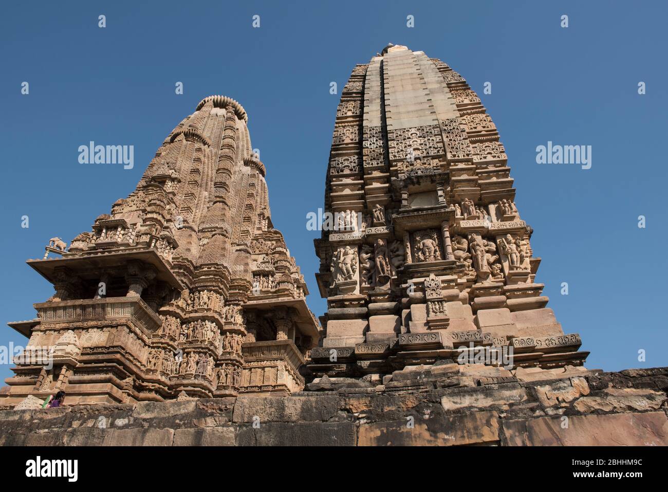 Khajuraho / India 24 Febbraio 2017 ( Tempio di Vishwanath ) il Gruppo di monumenti di Khajuraho è un gruppo di tempio indù a khajuraho madhya pradesh in Foto Stock