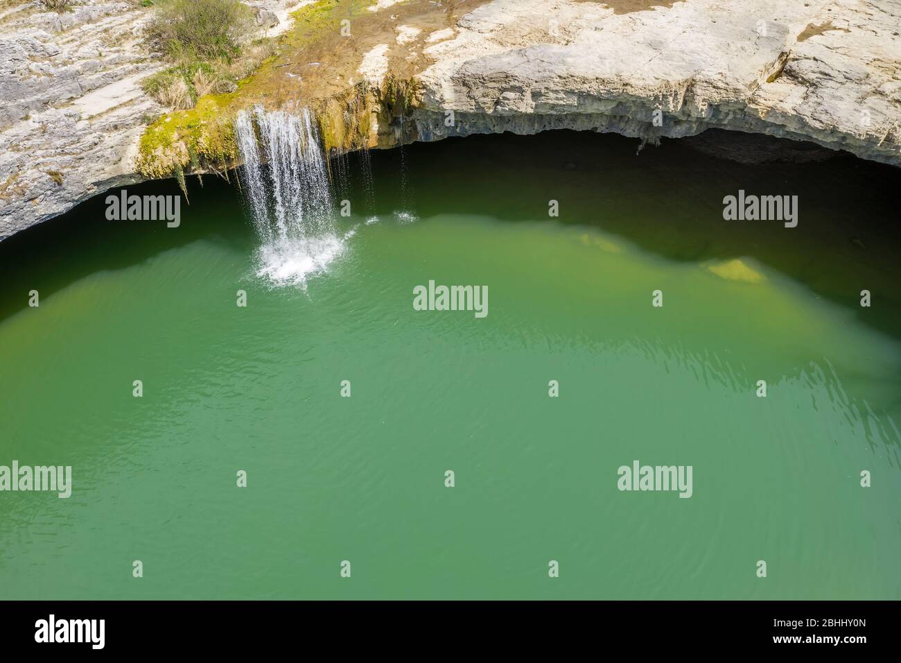 Cascata Zarecki Krov in primavera, Istria, Croazia Foto Stock