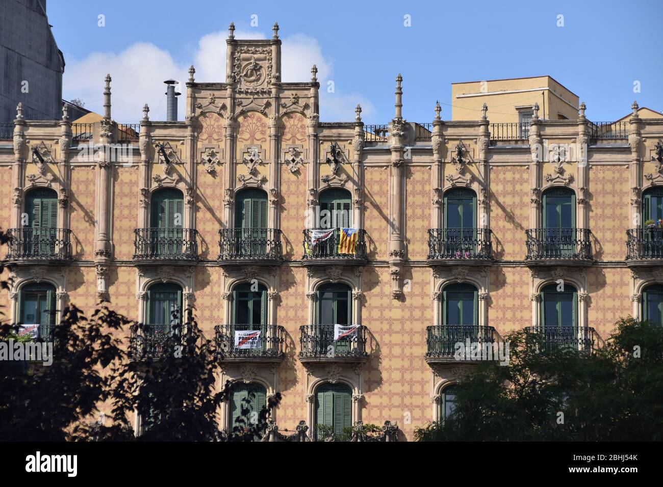 Edificio modernista a Barcellona Foto Stock