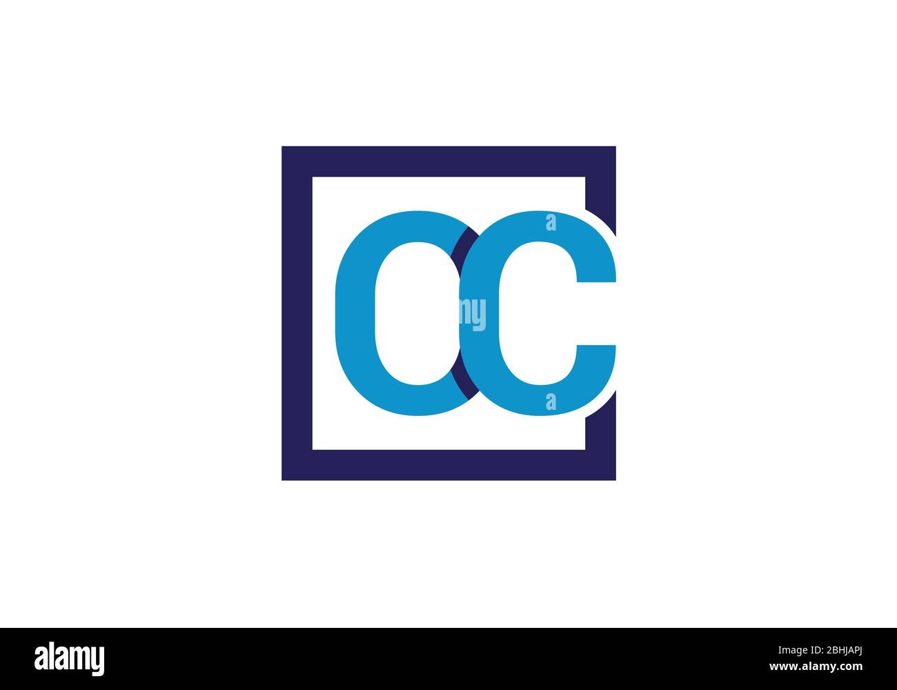 Modello vettore di disegno del logo lettera o C del monogramma iniziale. OC Letter Logo Design Illustrazione Vettoriale