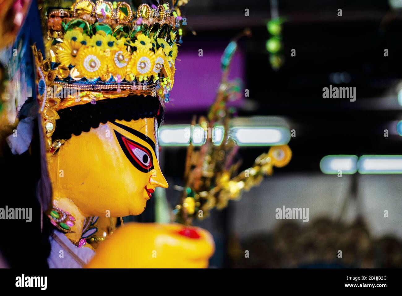 Kumartuli al tempo di Mahalaya Foto Stock