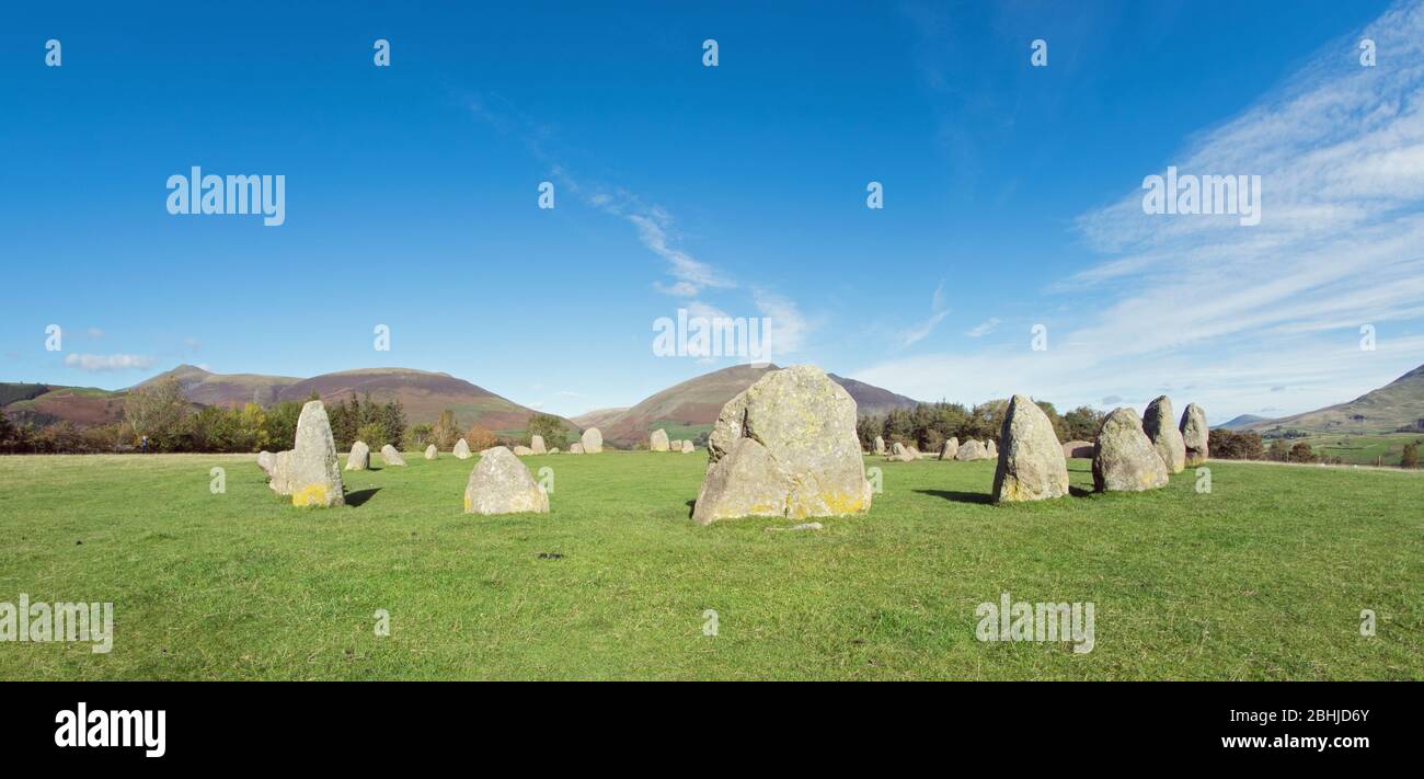 Castlerigg Stone Circle, Keswick, Cumbria Regno Unito Foto Stock