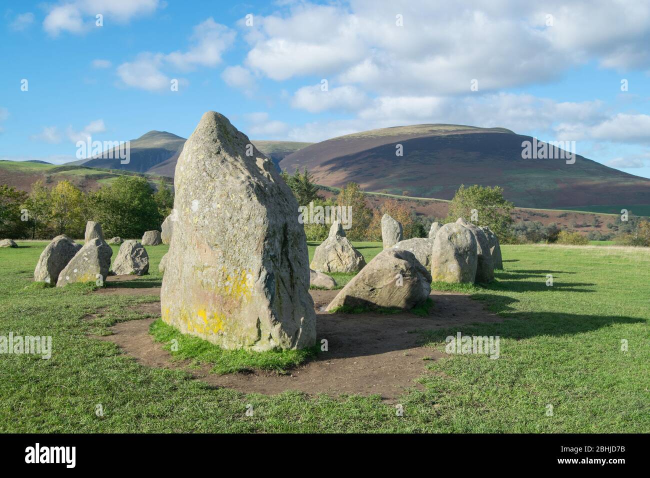 Castlerigg Stone Circle, Keswick, Cumbria Regno Unito Foto Stock