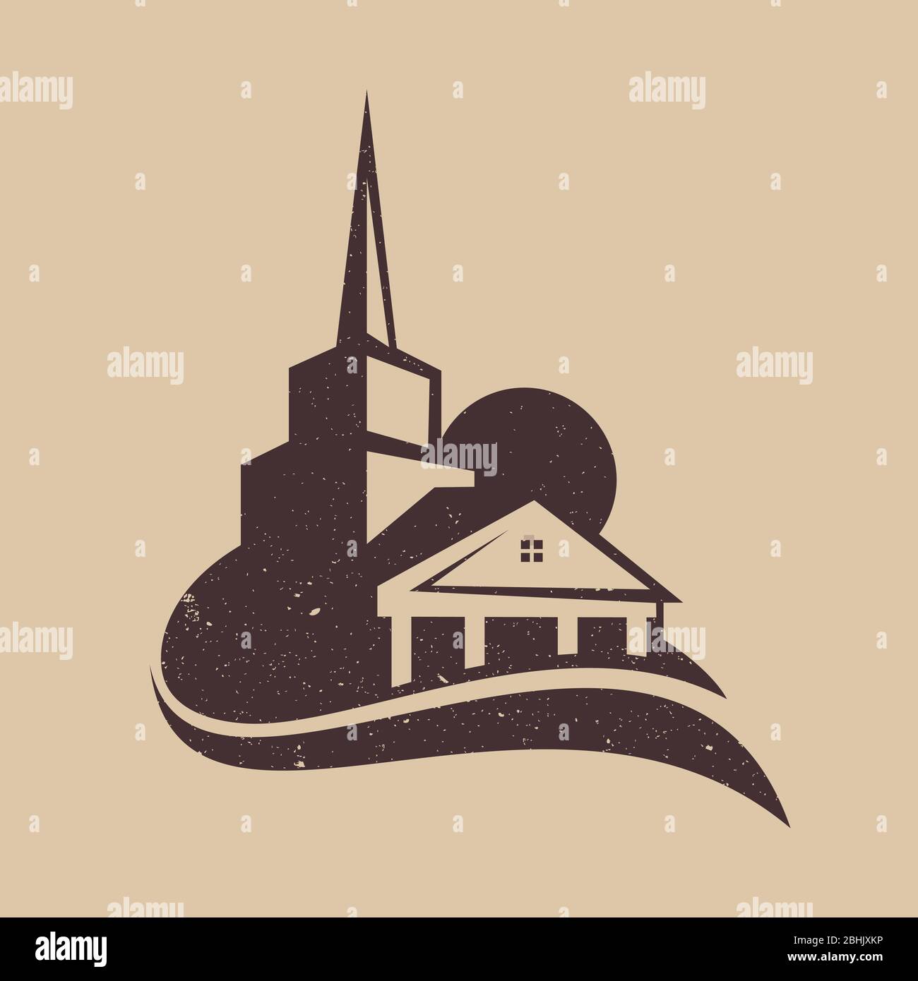 Vettore di design per la casa in stile vintage per il web, la grafica e il mobile design. Illustrazione vettoriale dell'icona Home. Illustrazione vettoriale EPS.10 Illustrazione Vettoriale