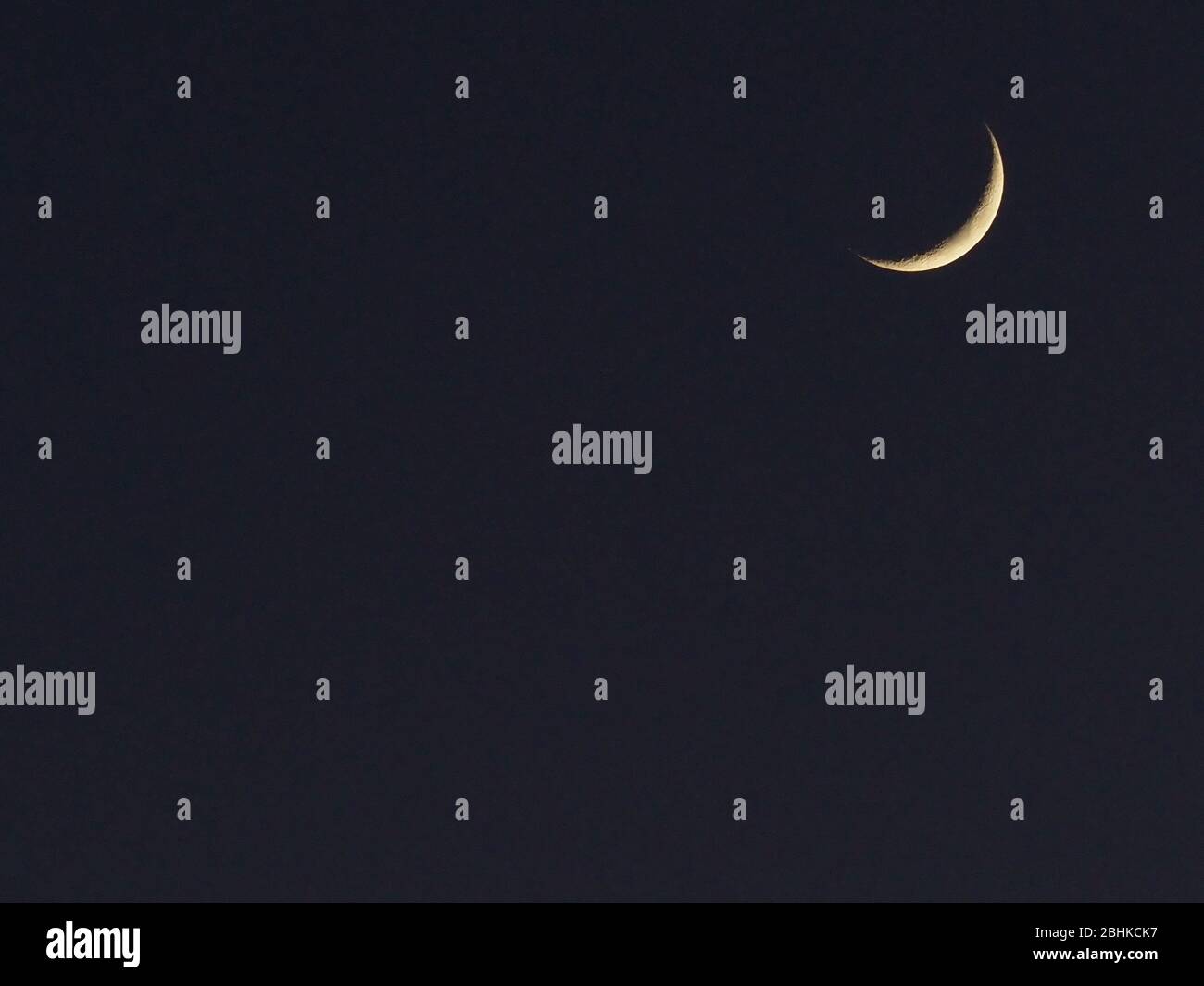 New Moon al tramonto, Londra. Foto Stock