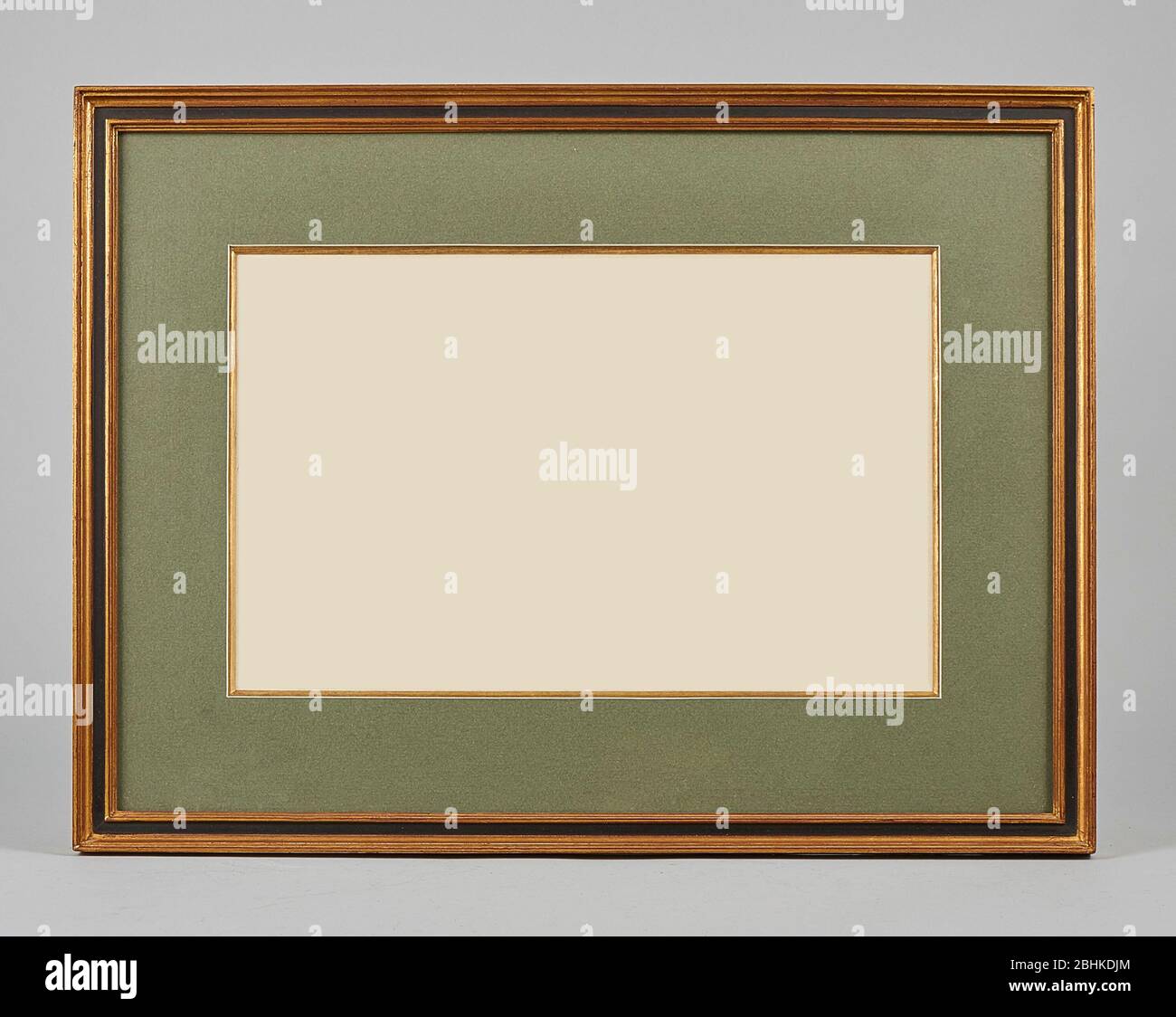 Vecchia cornice d'oro vintage con passepartout Foto Stock