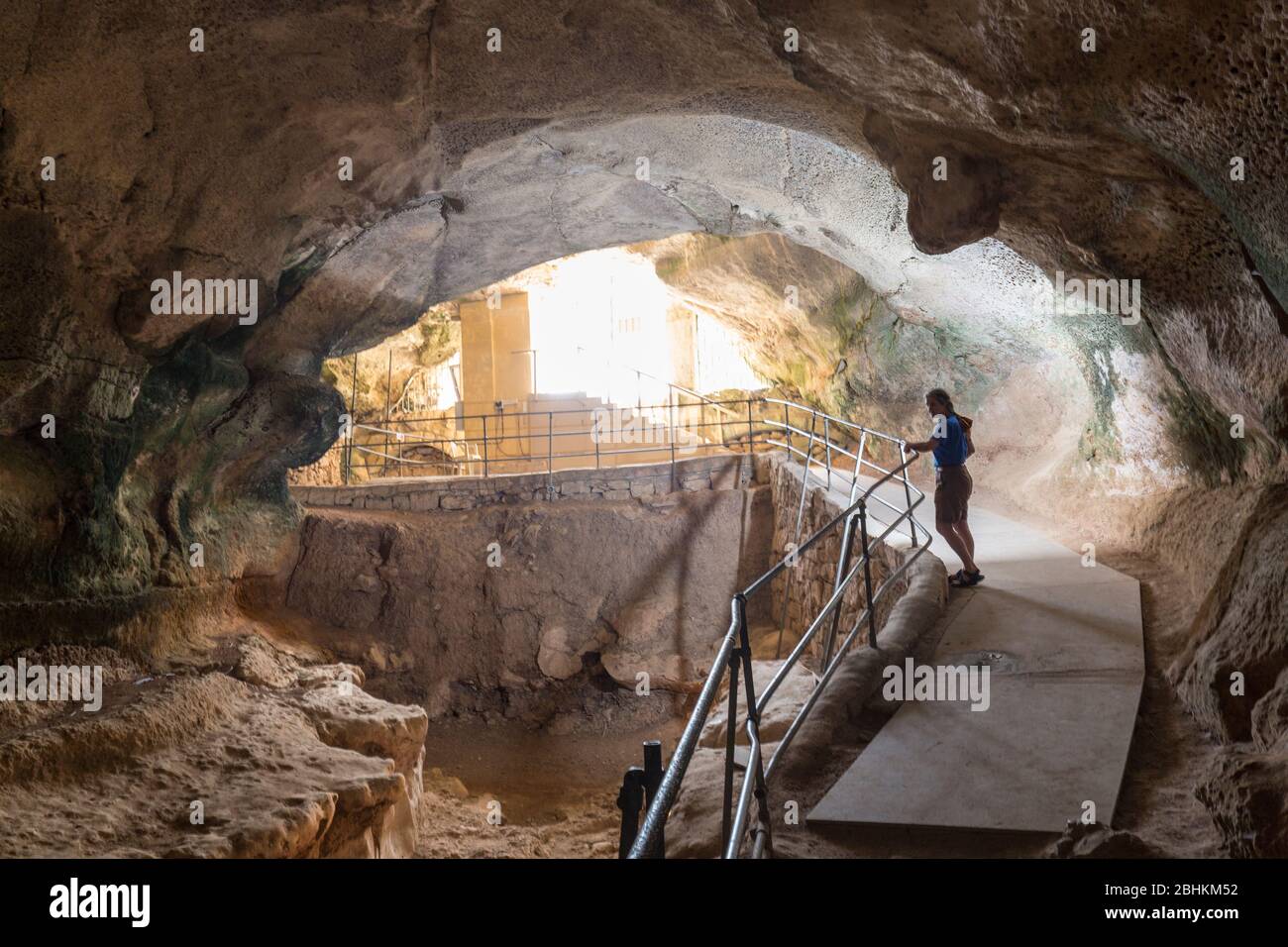 Ghar Dalam, archeologico grotta, Malta Foto Stock