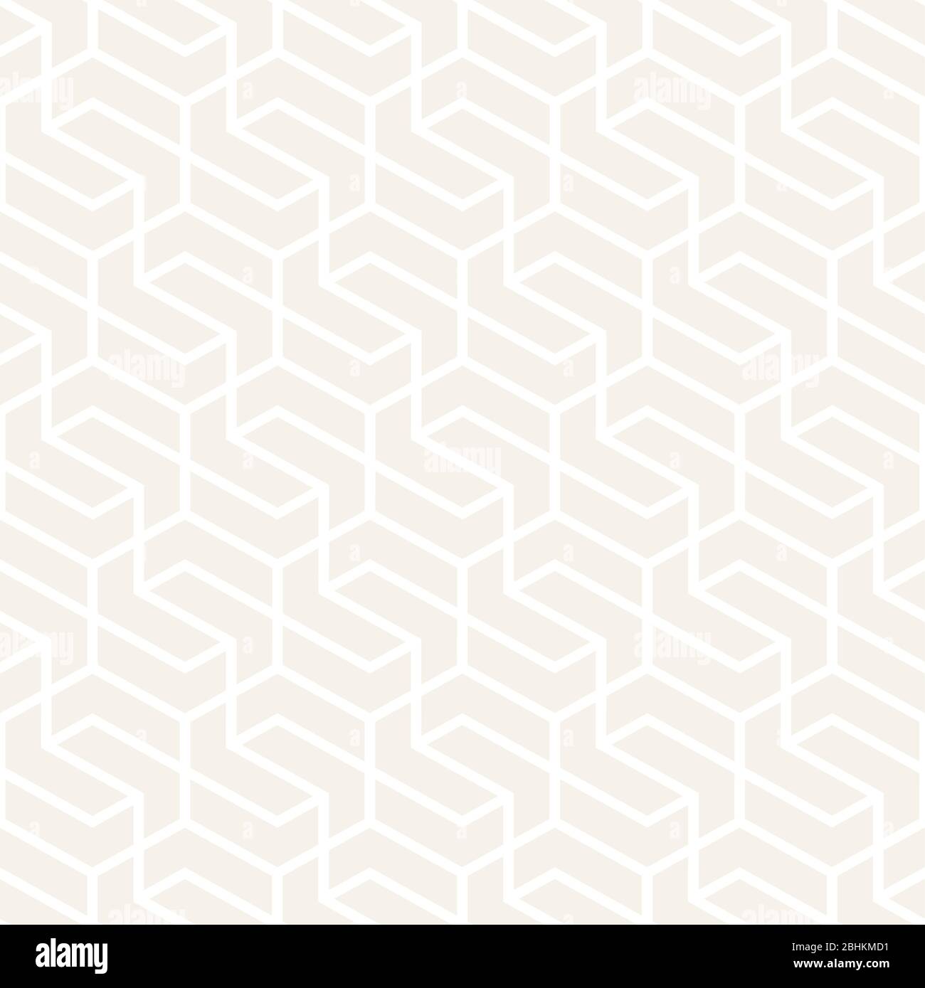 Vettore strisce seamless pattern. Moderno ed elegante con texture trellis monocromatica. Ripetere geometrica griglia esagonale. Semplice design a traliccio. Illustrazione Vettoriale