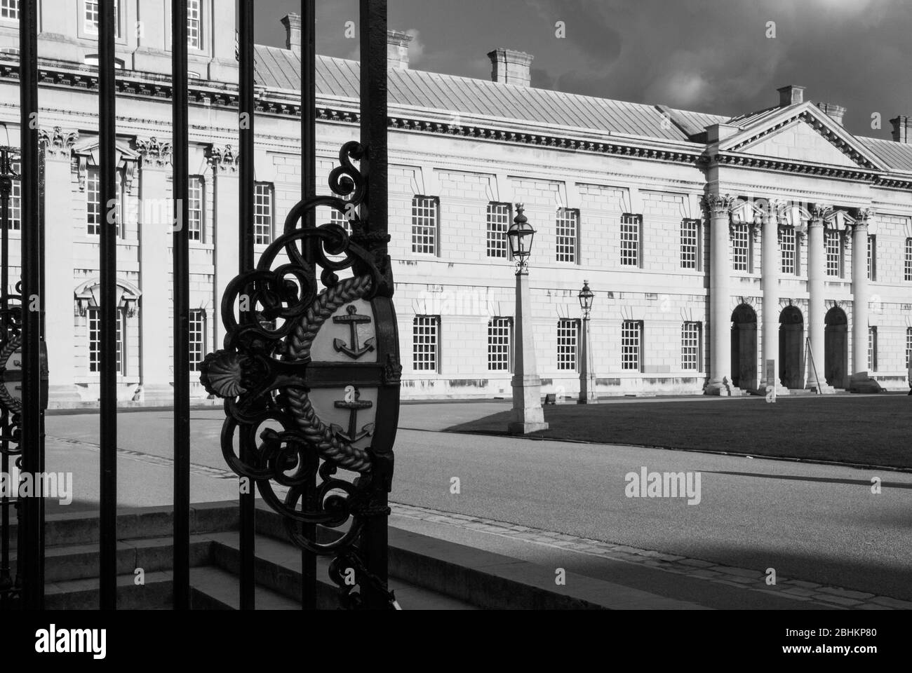 Unesco Inglese architettura Barocca Vecchio Collegio Navale reale, King William Walk, Greenwich, Londra SE10 9NN di Sir Christopher Wren John Vanbrugh Foto Stock
