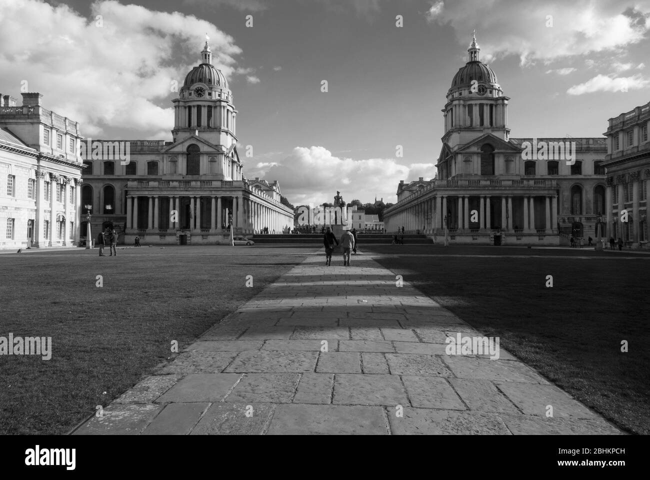 Unesco Inglese architettura Barocca Vecchio Collegio Navale reale, King William Walk, Greenwich, Londra SE10 9NN di Sir Christopher Wren John Vanbrugh Foto Stock