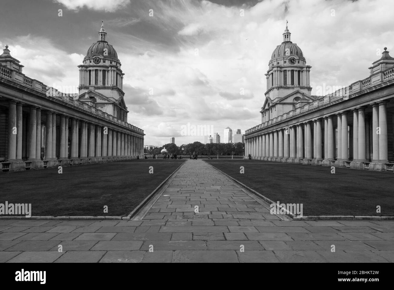 Unesco Inglese architettura Barocca Vecchio Collegio Navale reale, King William Walk, Greenwich, Londra SE10 9NN di Sir Christopher Wren John Vanbrugh Foto Stock