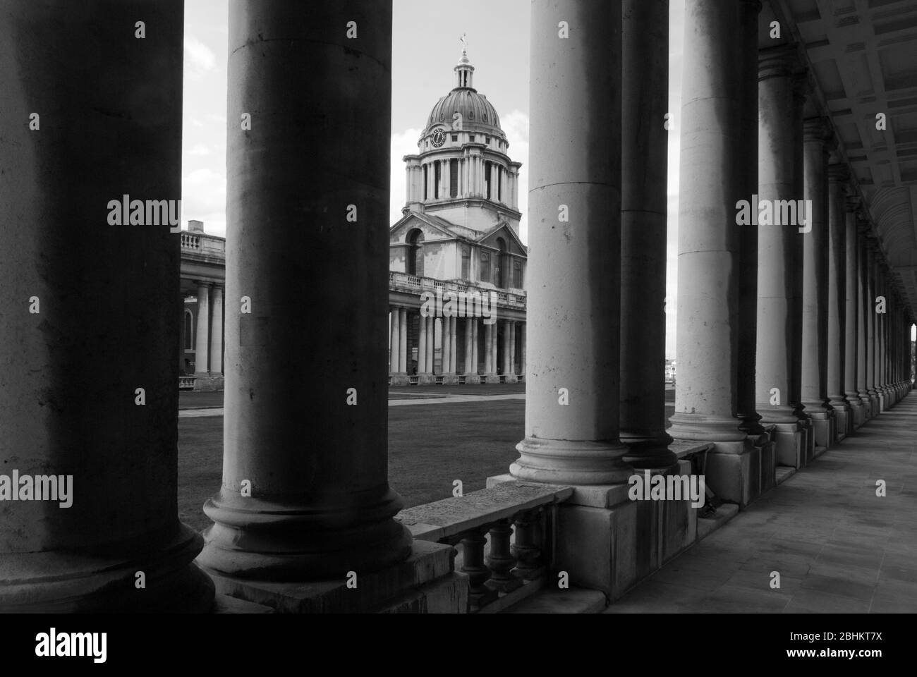 Unesco Inglese architettura Barocca Vecchio Collegio Navale reale, King William Walk, Greenwich, Londra SE10 9NN di Sir Christopher Wren John Vanbrugh Foto Stock