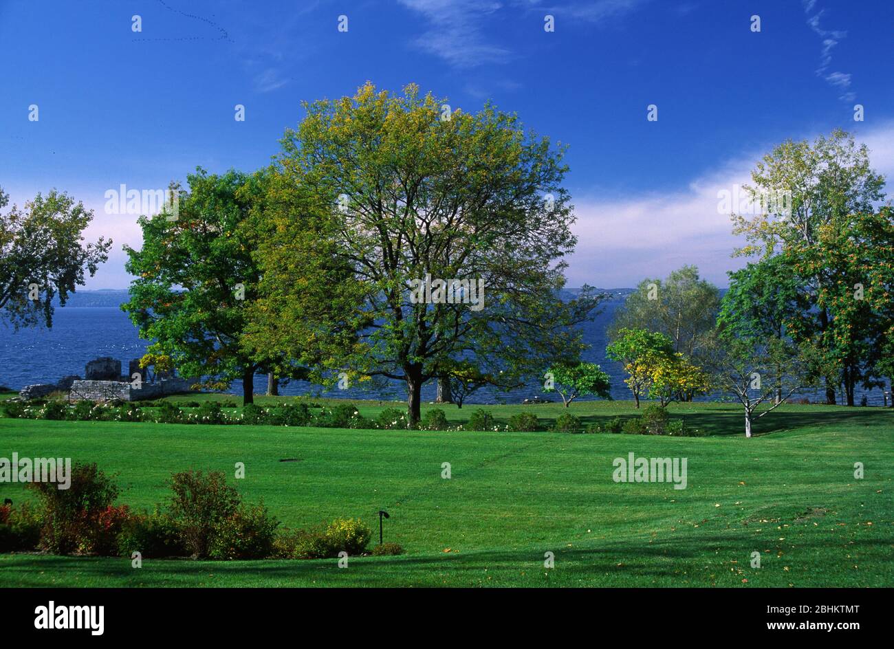 Cayuga Lake, Cayuga Lake Scenic Byway, Aurora, New York Foto Stock