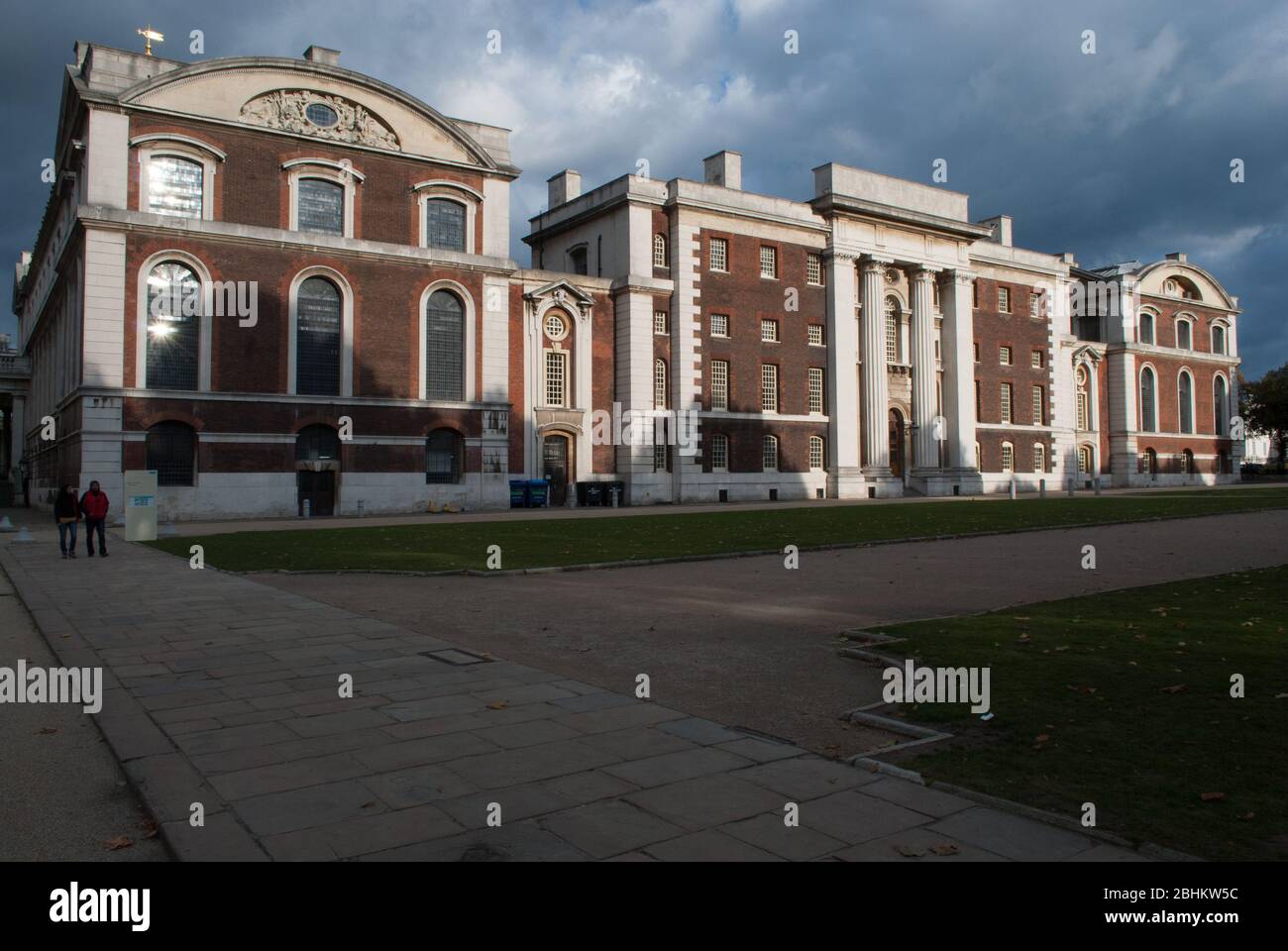 Unesco Inglese architettura Barocca Vecchio Collegio Navale reale, King William Walk, Greenwich, Londra SE10 9NN di Sir Christopher Wren John Vanbrugh Foto Stock