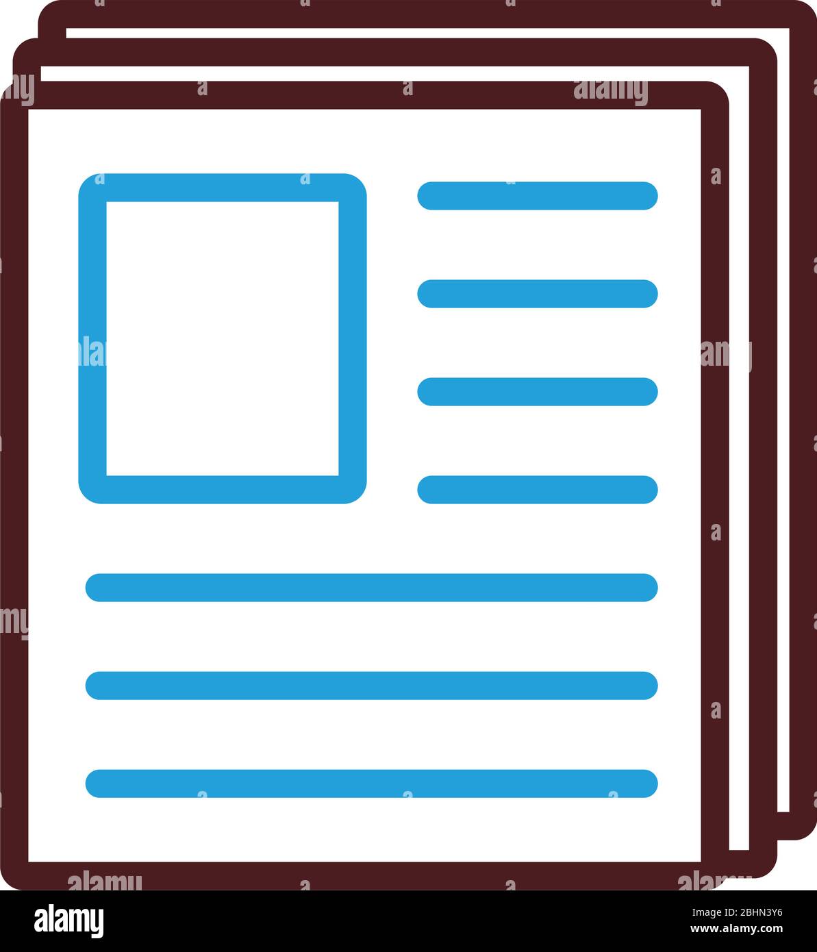 icona dello stile della linea dei file dei documenti cartacei Illustrazione Vettoriale