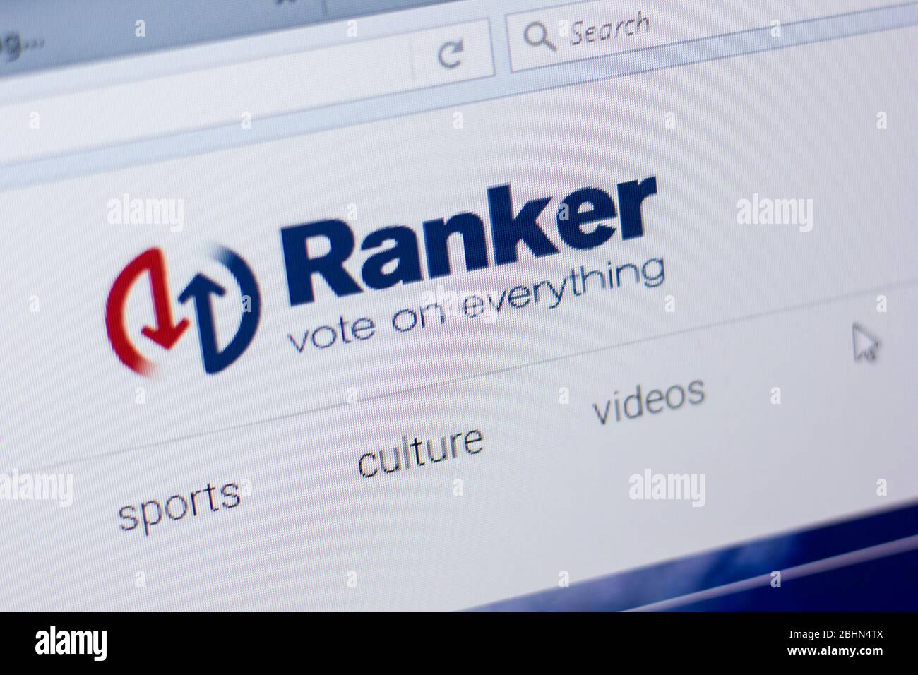 Ryazan, Russia - 13 maggio 2018: Sito web Ranker sul display del PC, url - Ranker.com Foto Stock