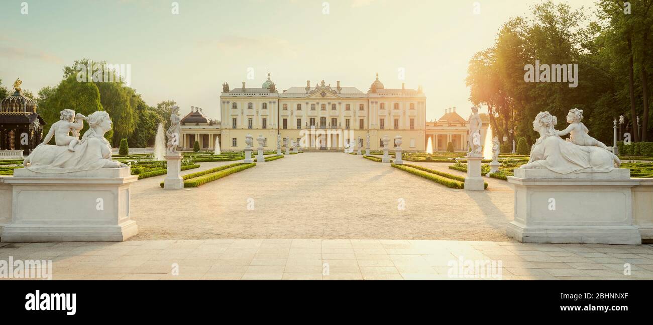 Il Branicki Palazzo e parco di Bialystok, Polonia Foto Stock