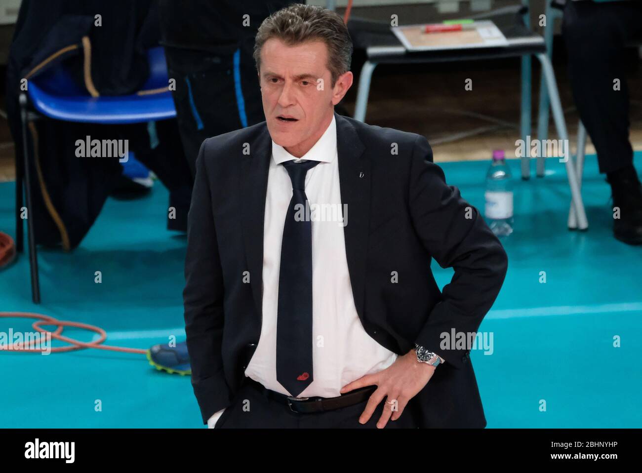 Verona, Italia. 1 gennaio 2020. Verona, Italia, AGSM ForumÃ¢â‚¬'¹, 01 Jan 2020, Angelo Lorenzetti - Coach ITAS Trentino durante - Credit: LM/Roberto Tommasini Credit: Roberto Tommasini/LPS/ZUMA Wire/Alamy Live News Foto Stock