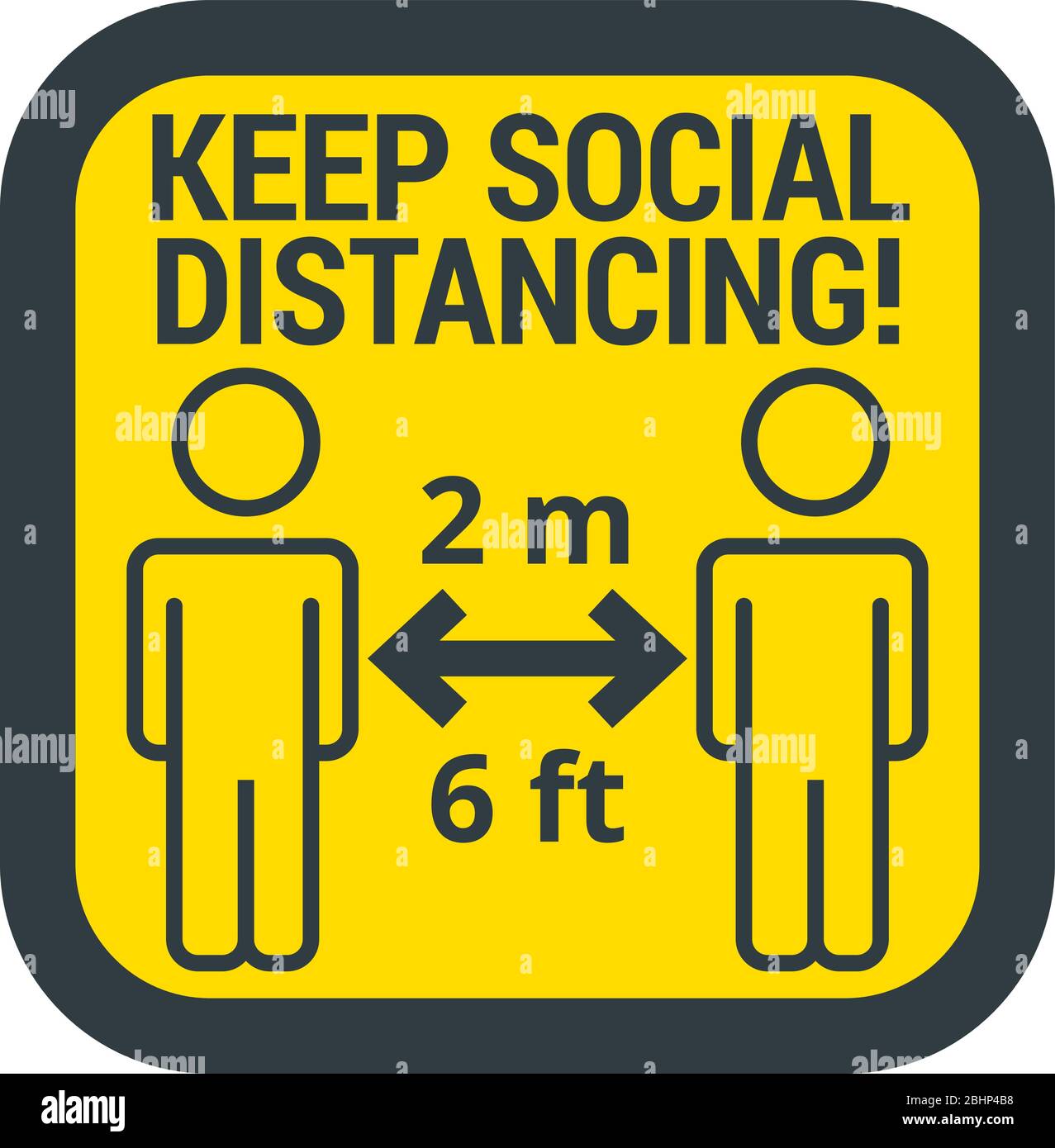 Mantenere sicuro distanza sociale segno Illustrazione Vettoriale
