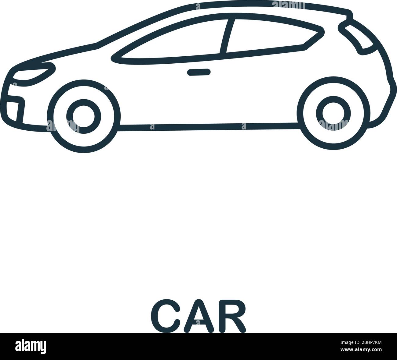 Icona auto. Semplice elemento linea simbolo di automobile per modelli,  disegno di fotoricettore e infografica Immagine e Vettoriale - Alamy
