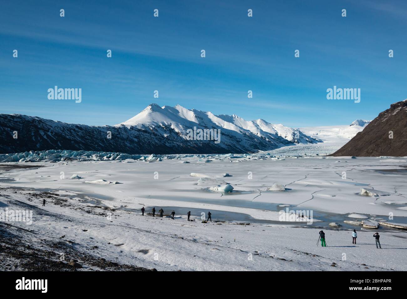 Heinabergslón nel Parco Nazionale di Vatnajökull, Islanda Foto Stock