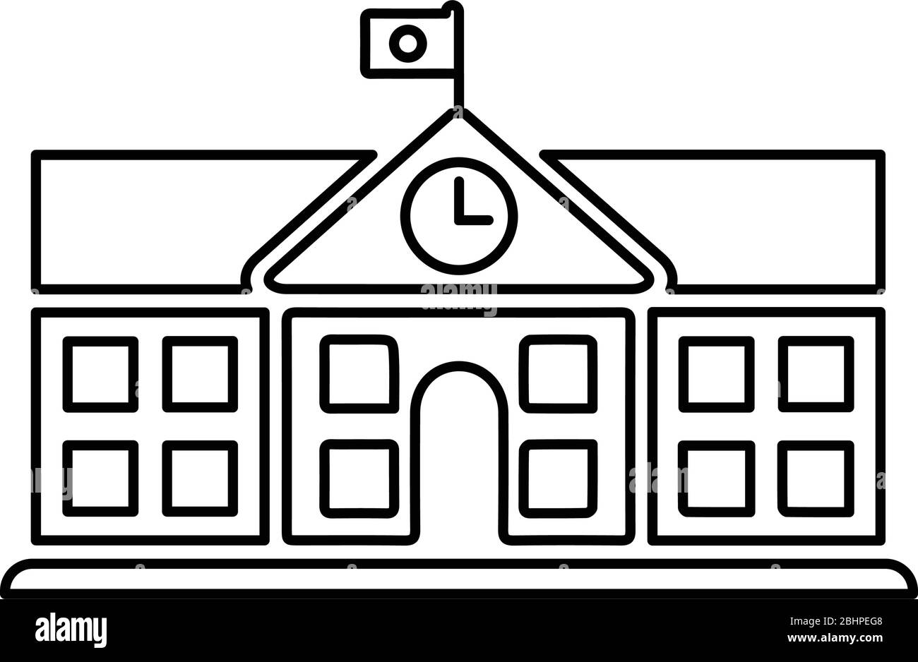 Bel design e completamente modificabile Università, università, istituto di istruzione, scuola icona per il commercio, stampa media, web o qualsiasi tipo di design p Illustrazione Vettoriale