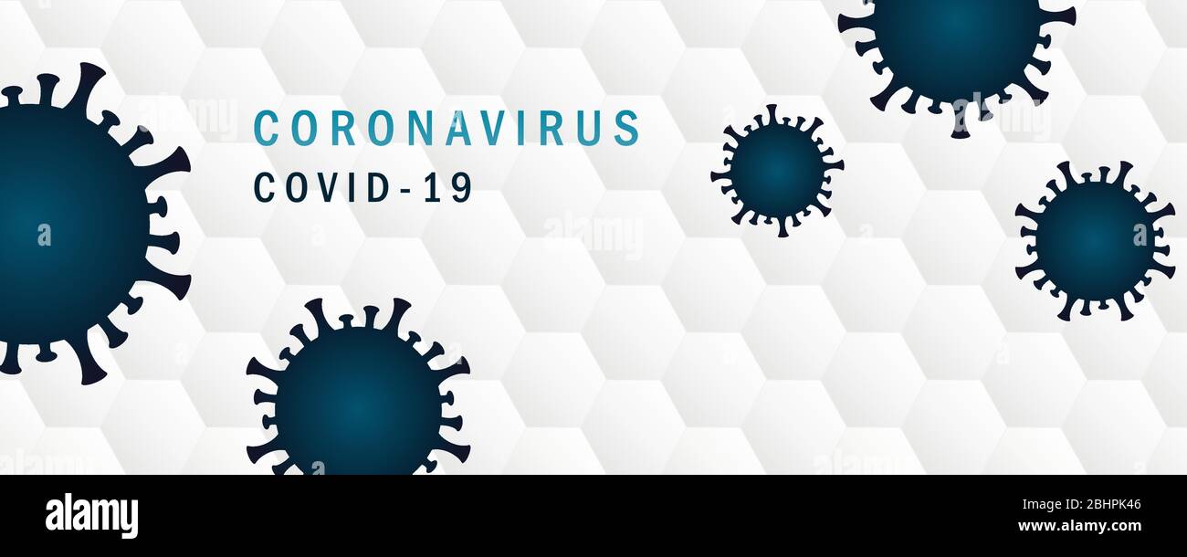 corona virus covid-19 bianco banner vettore illustrazione EPS10 Illustrazione Vettoriale
