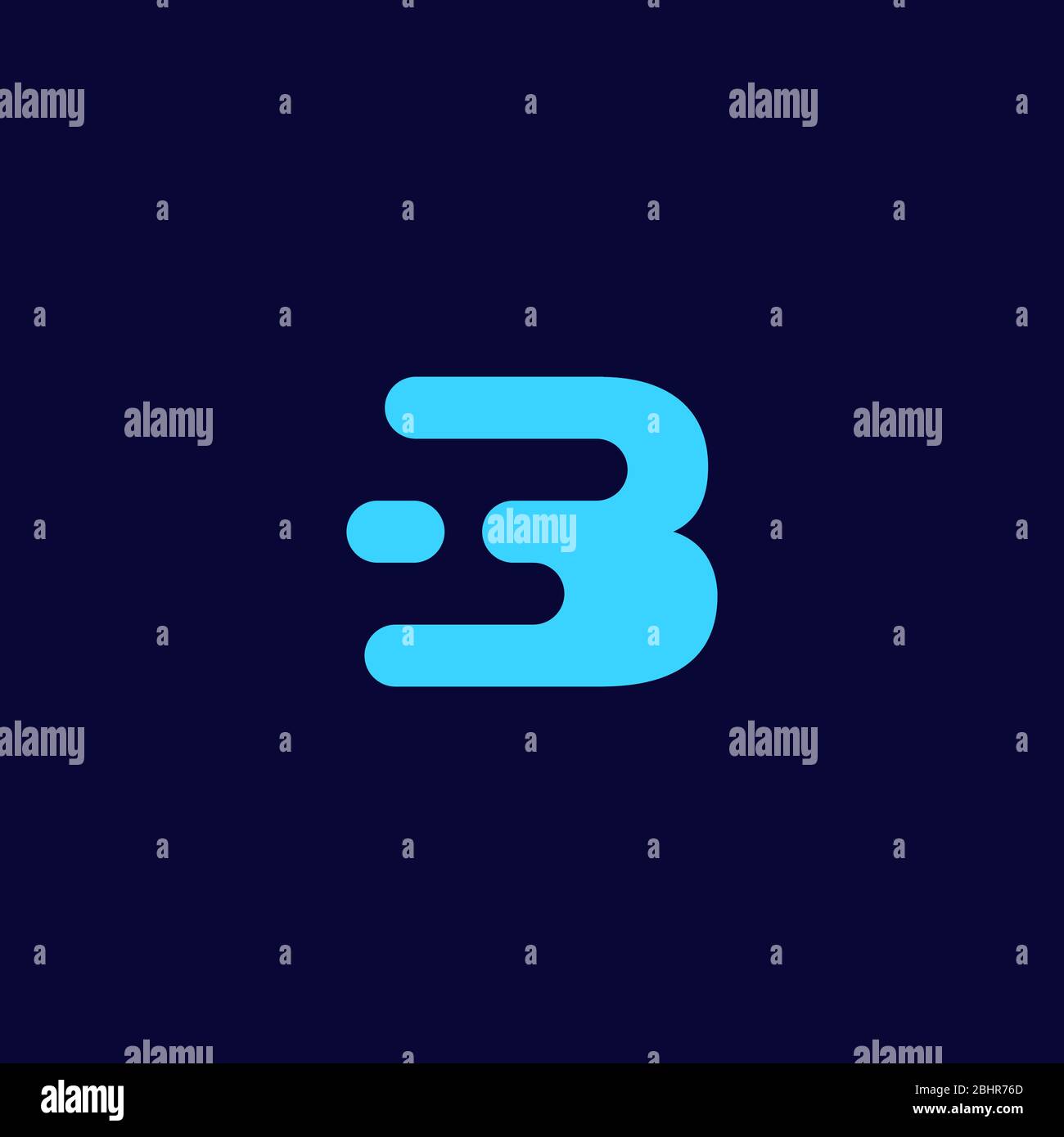 Design creativo del logo HB o BH , logo HB dello spazio negativo. La lettera H nello spazio negativo di B. Illustrazione Vettoriale