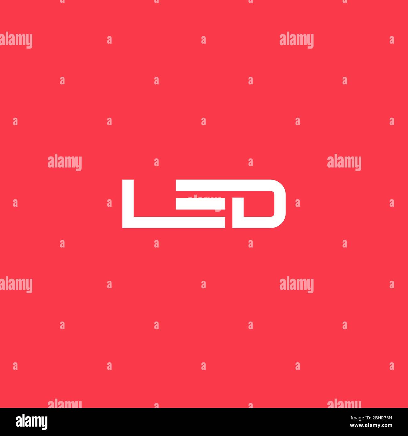 Logo LED . Logo LED con design vettoriale eps10 Illustrazione Vettoriale