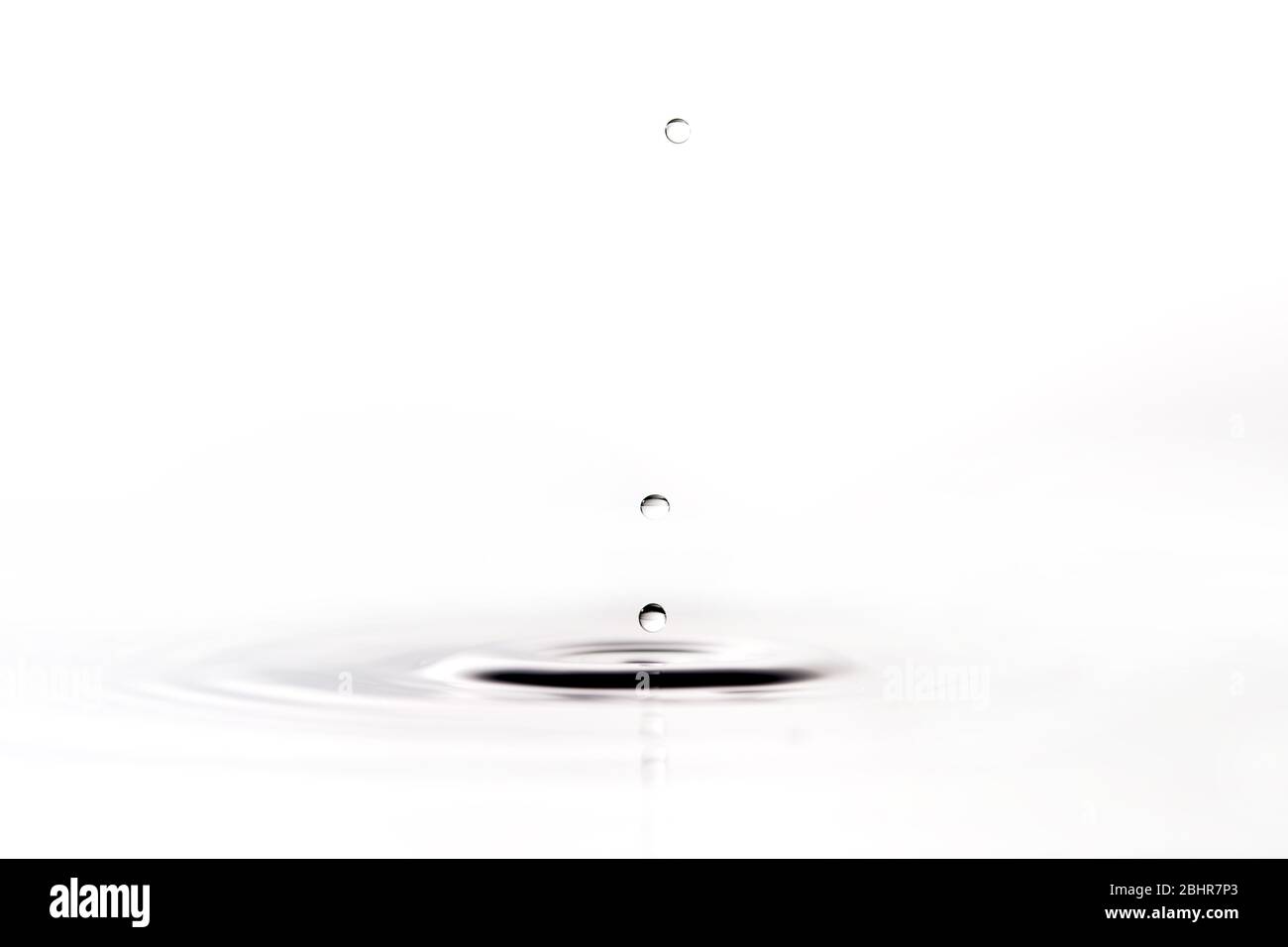 caduta d'acqua in bianco e nero Foto Stock