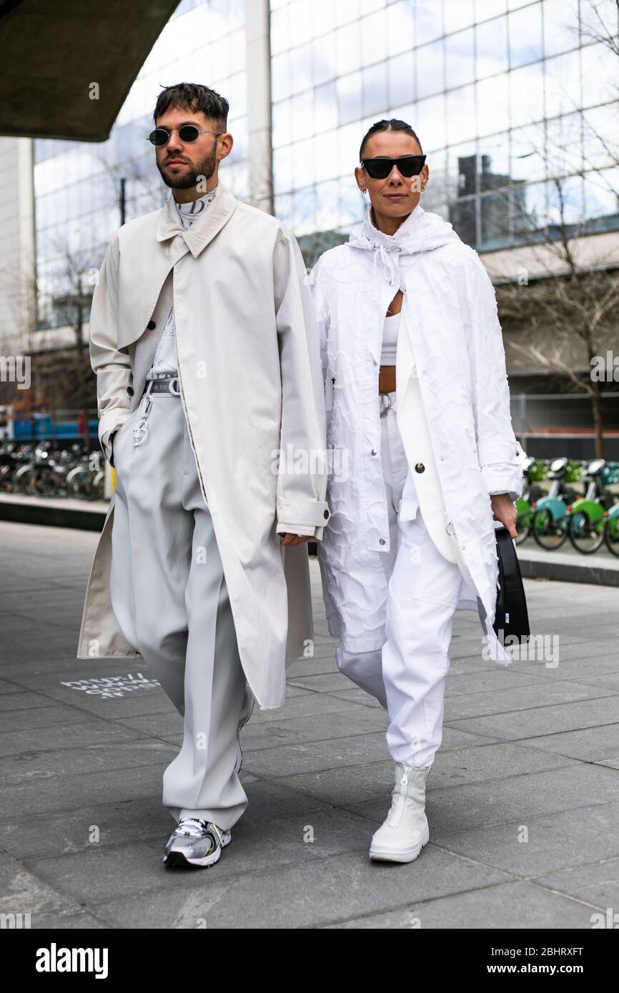 Alice Barbier e JS Roques partecipano allo spettacolo Coperni durante la settimana della Moda di Parigi Feb 25,2020- Foto: Pista Manhattan/Valentina Ranieri ***per Edizione Foto Stock