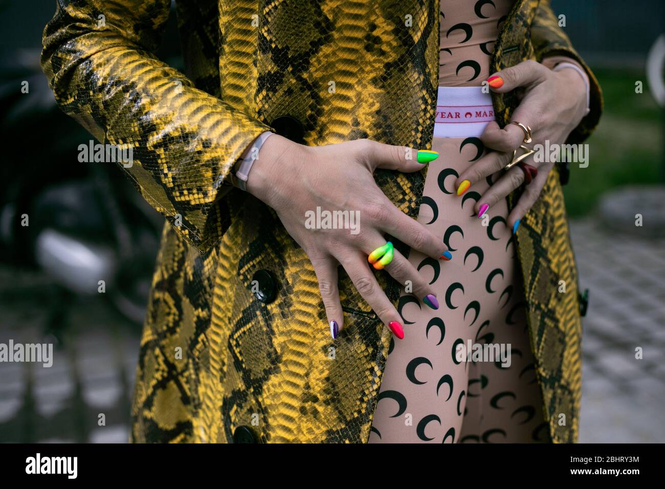 Sophia Macks alla fiera Coperni durante la settimana della Moda di Parigi Feb 25,2020- Foto: Pista Manhattan/Valentina Ranieri ***solo per uso editoriale* Foto Stock