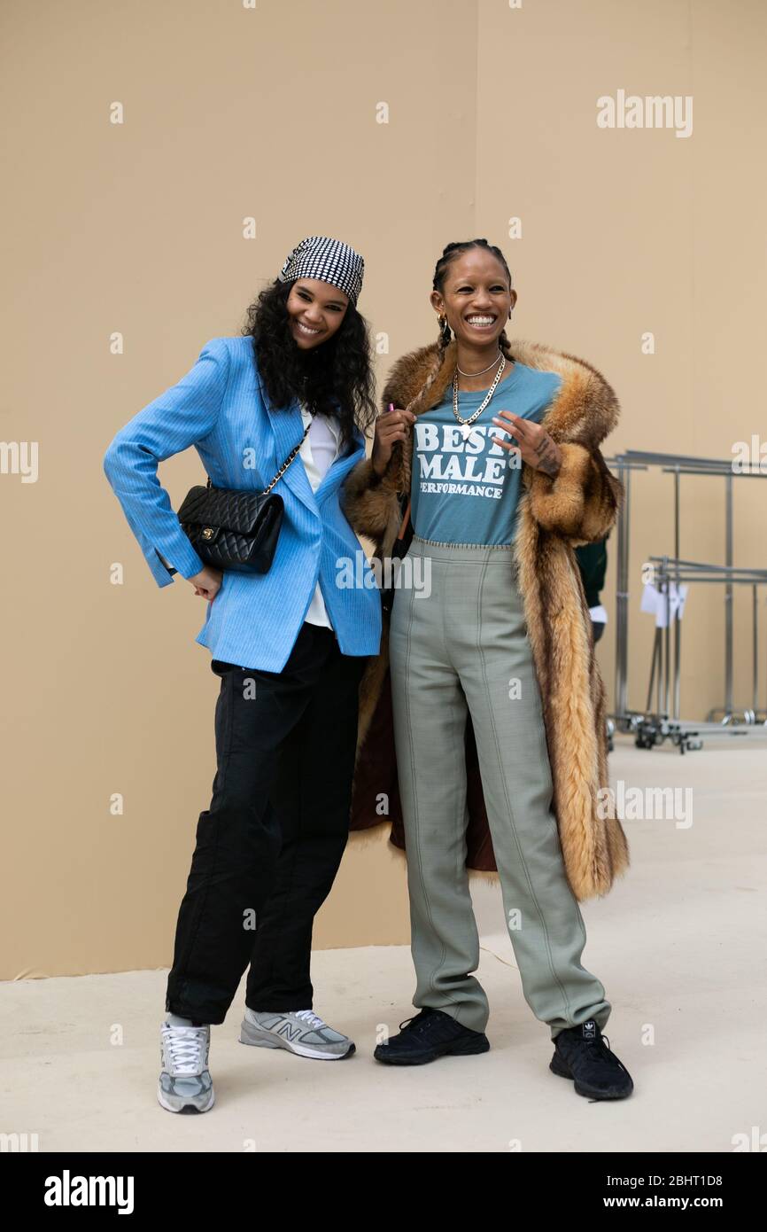 Modello Adesuwa Aighewi alla fiera Dior durante la settimana della moda di Parigi Feb 25,2020- Foto: Pista Manhattan/Valentina Ranieri ***per uso editoriale Foto Stock