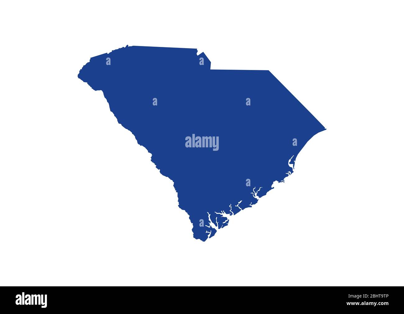 Mappa dello stato della Carolina del Sud. Illustrazione di Vector Design Illustrazione Vettoriale