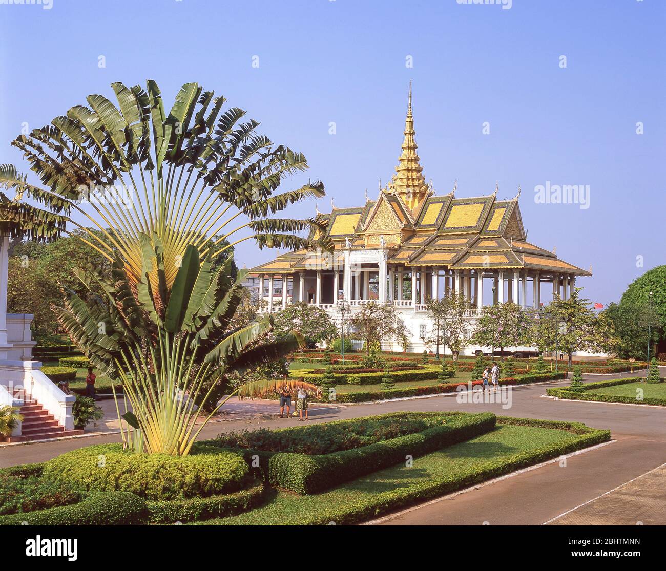 Padiglione al chiaro di luna al Palazzo reale di Cambogia, Phnom Penh, Regno di Cambogia Foto Stock