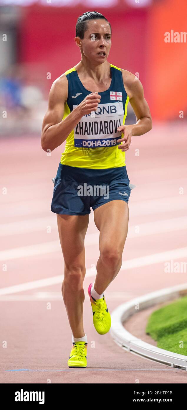 DOHA - QATAR - OTT 2: Valeriya Zhandarova (GEO) gareggia nelle manches femminili 5000m durante il sesto giorno del 17° Campionato Mondiale di Atletica IAAF 2019 Foto Stock
