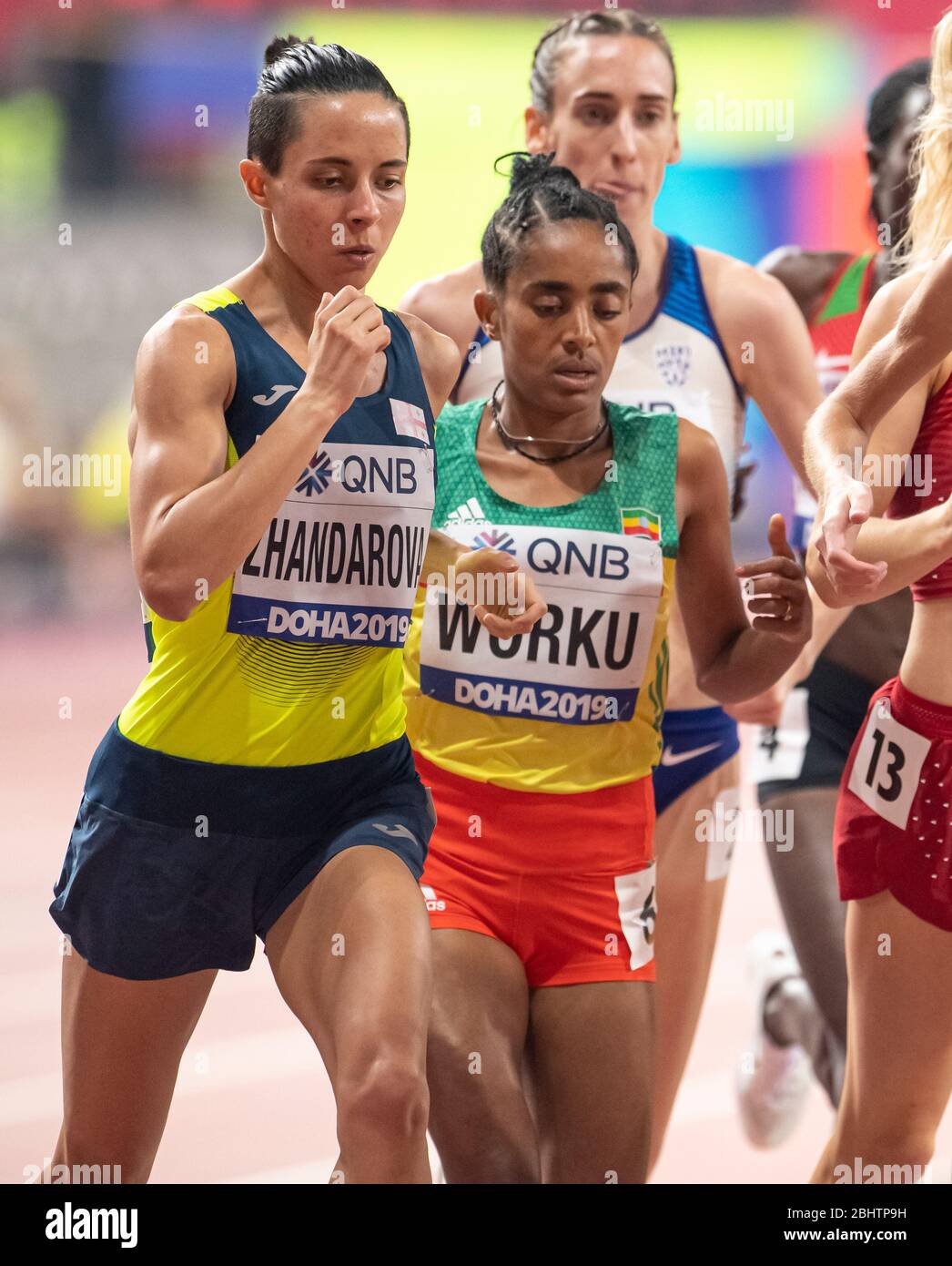 DOHA - QATAR - OTT 2: Valeriya Zhandarova (GEO) gareggia nelle manches femminili 5000m durante il sesto giorno del 17° Campionato Mondiale di Atletica IAAF 2019 Foto Stock