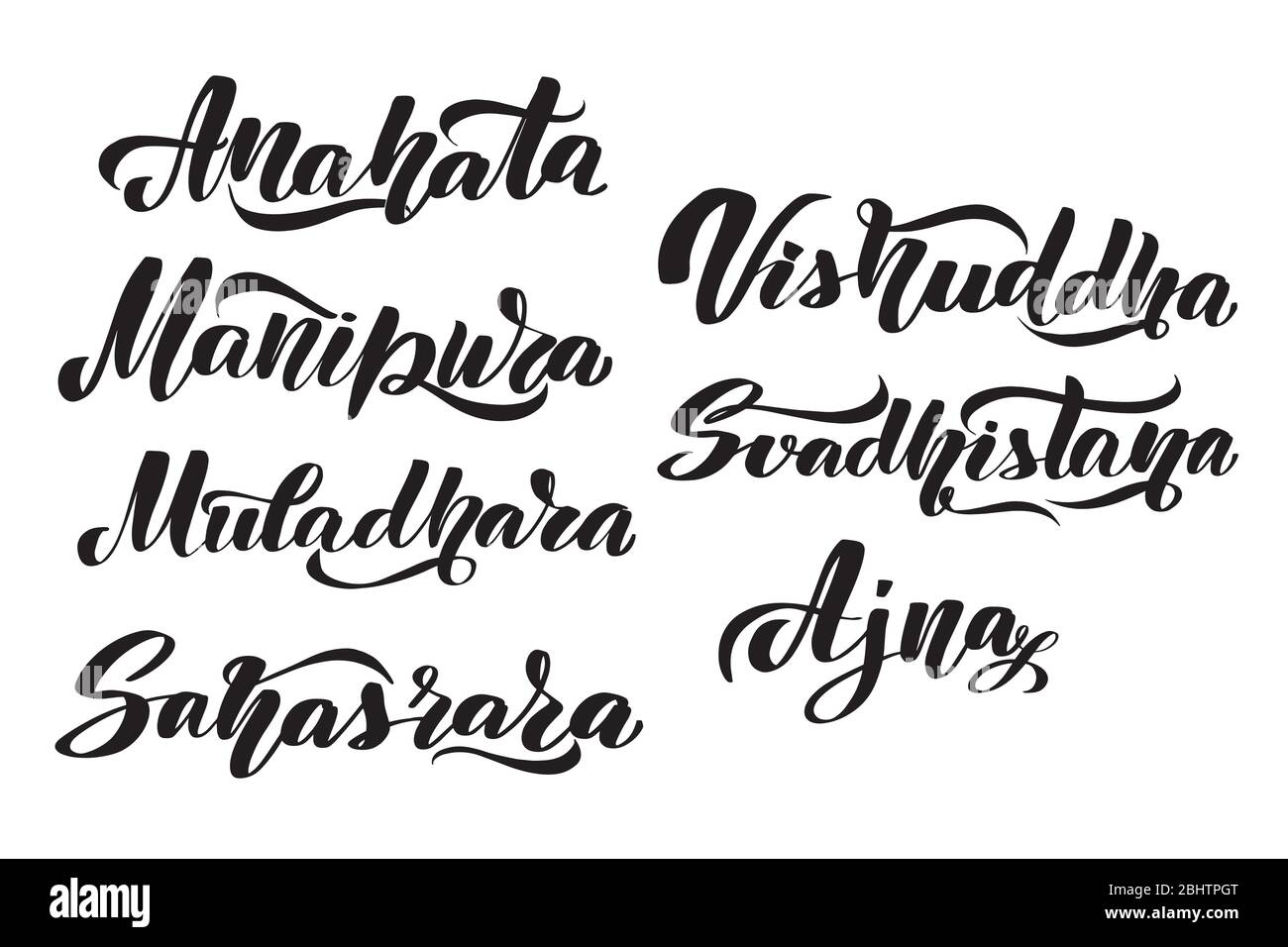 Vettore illustrazione di calligrafia isolati su sfondo bianco. Illustrazione Vettoriale