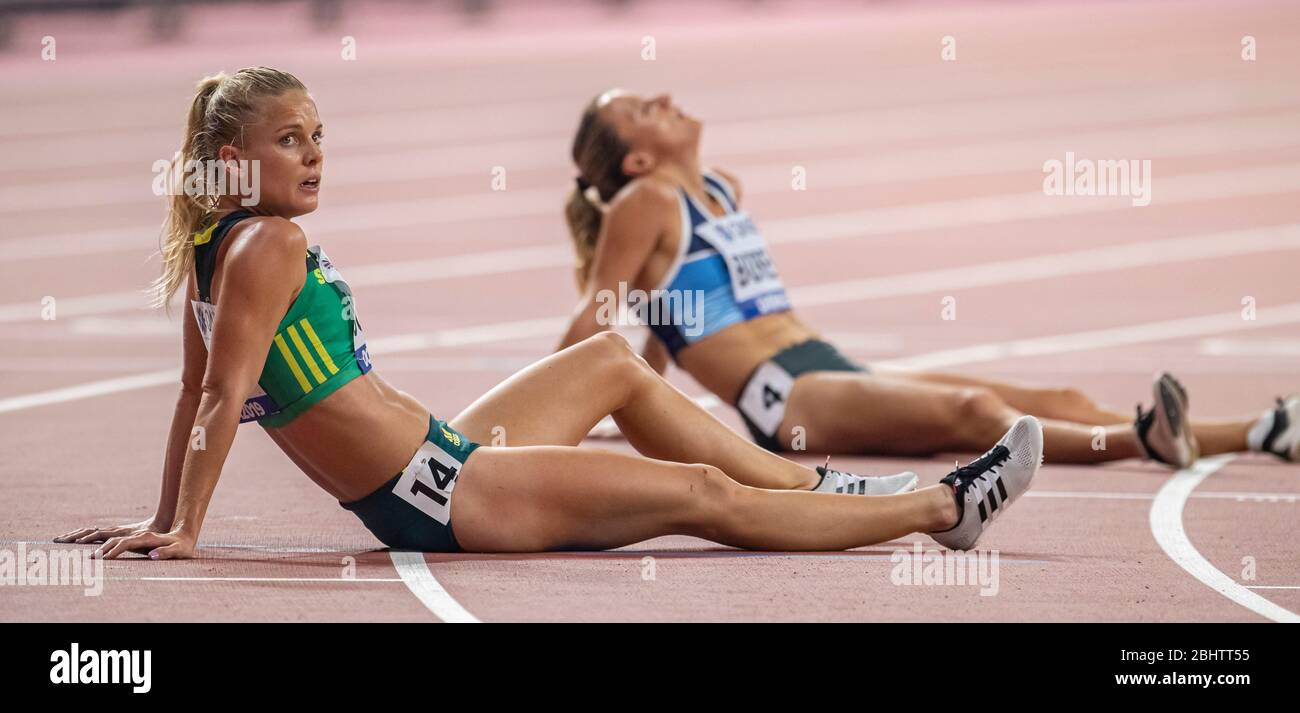 DOHA - QATAR - OTT 2: Dominique Scott (RSA) in competizione nelle manche 5000m donne durante il sesto giorno del 17° Campionato Mondiale di Atletica IAAF Doha 2019 Foto Stock