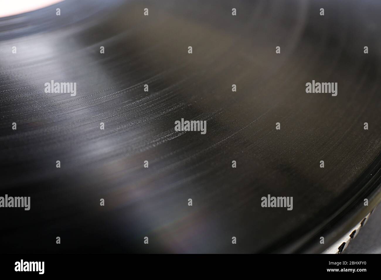 Registrazione in vinile, visualizzazione macro Foto Stock