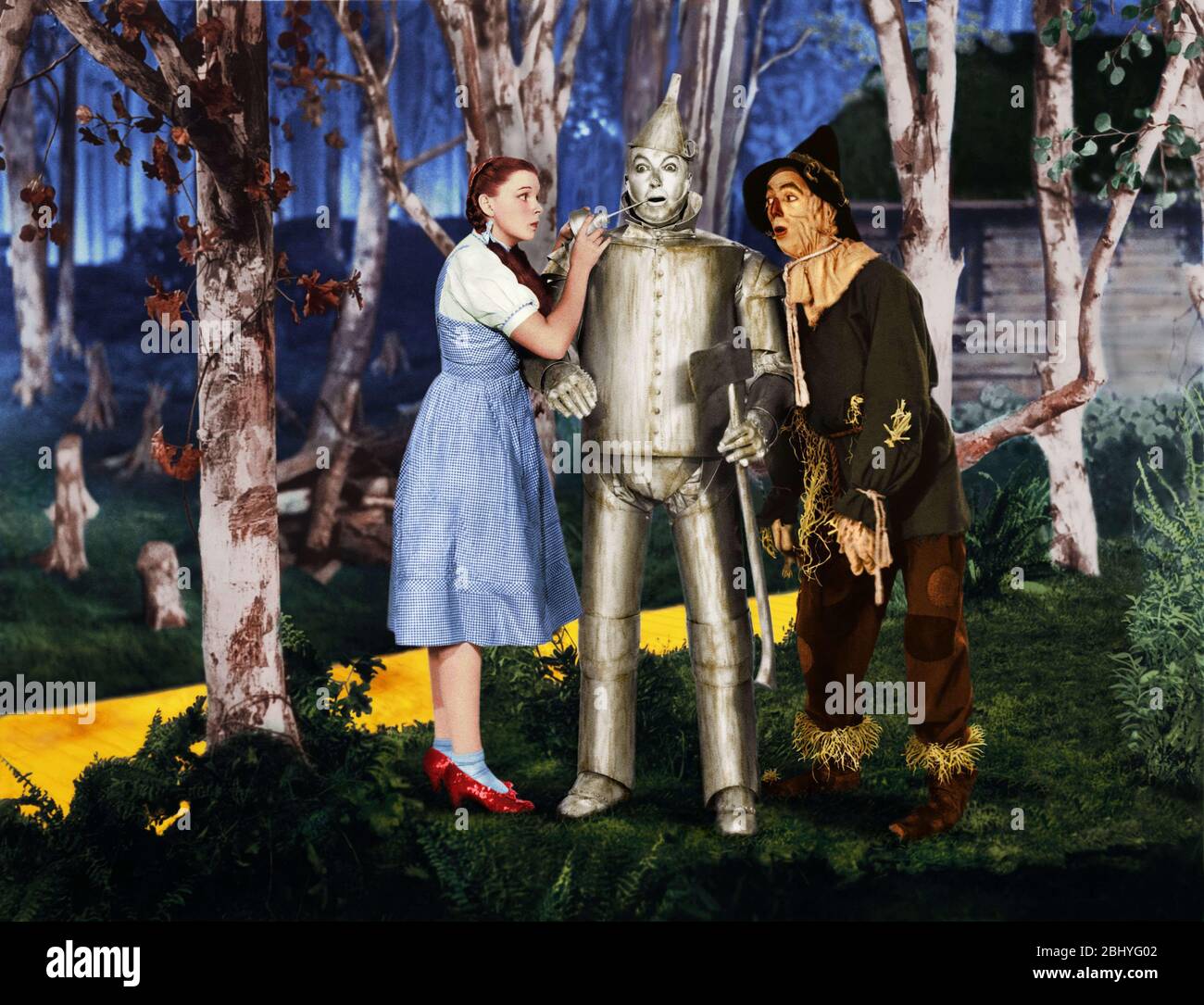 Il mago di Oz anno: 1939 USA Direttore: Victor Fleming Ray Bolger, Judy Garland, Jack Haley Foto Stock