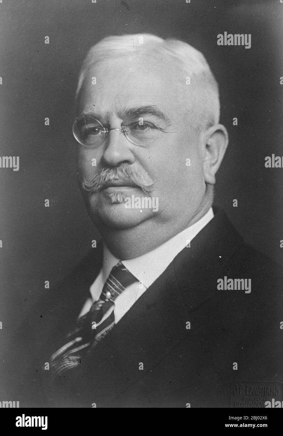 M Josephe Dolansky , Ministro slovacco dell'alimentazione della Repubblica ceca . - 21 dicembre 1925 Foto Stock