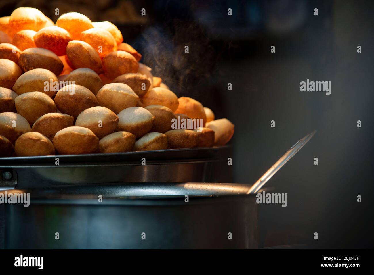 Pani puri stalla golgappa Foto Stock