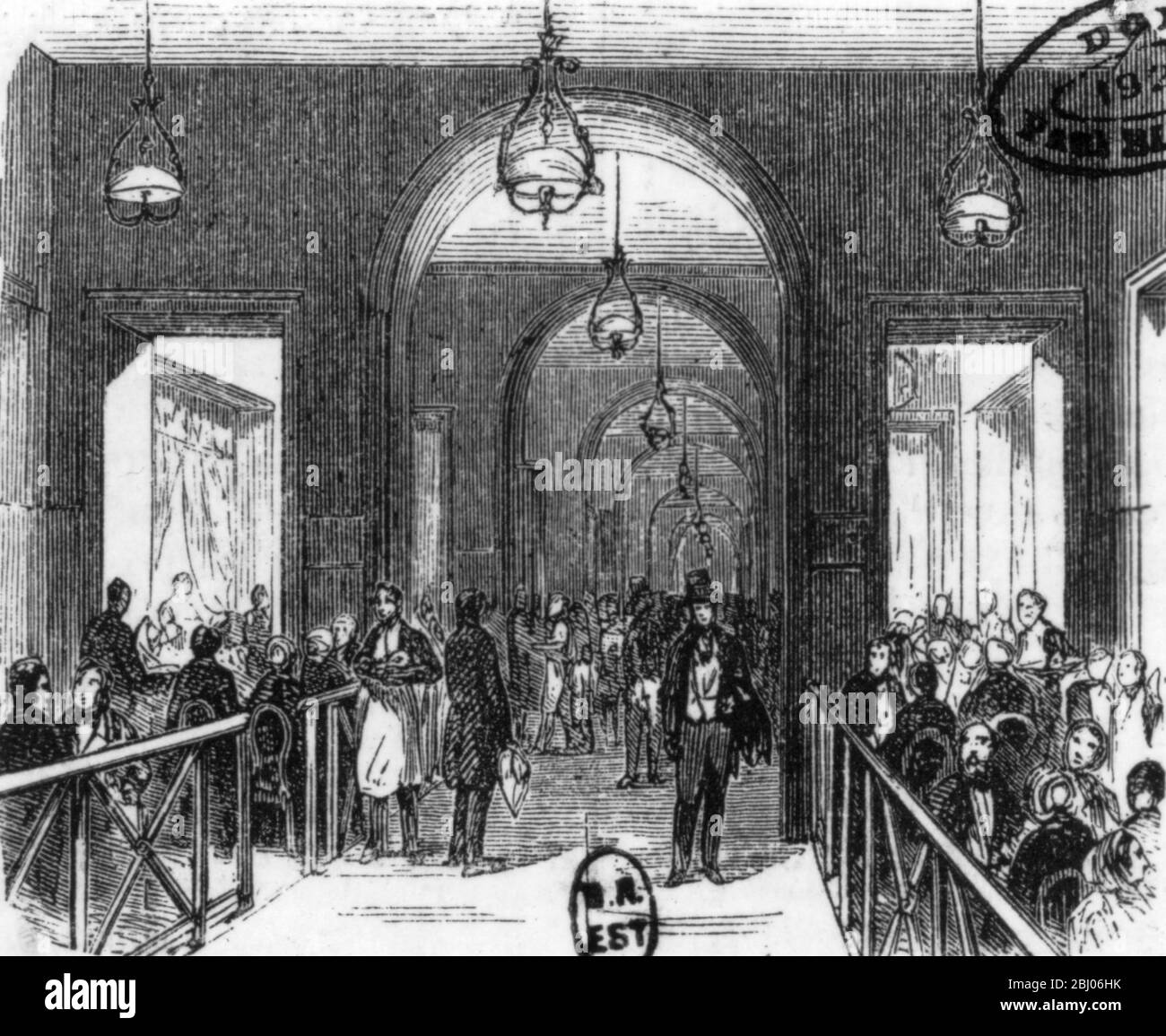 Le Diner de Paris nel passaggio Geoffroy uno dei nuovi ristoranti nella seconda Empire Paris quando il menu fisso è stato aveva da tutti Foto Stock